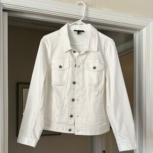 Talbots White Jean Jacket